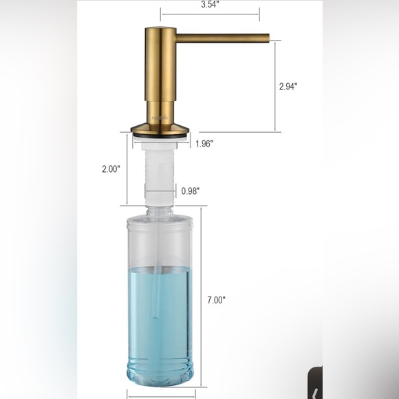 Built in countertop soap dispenser in GOLD - Picture 4 of 8